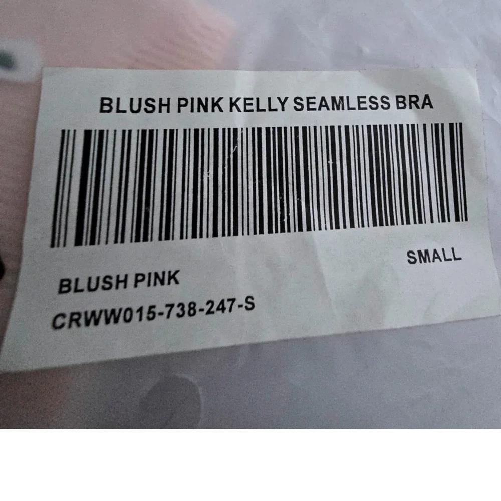 Civil Regime Kelly Seamless Sports Bra Blush‎ Pink Size Small